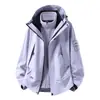 Conjunto de dos piezas de chaqueta de plumón para hombre estilo Luotuo 3 en 1 para exteriores, chaqueta de montañismo cálida, impermeable y a prueba de viento para mujer
