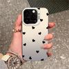 Corazón Negro Corazón Adecuado para Apple 15 Color Plata Iphone14Pro Exportación 11Promax Transfronterizo 16E Funda Protectora 13