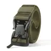Cinto Masculino de Couro Cobra Cross-Border para Uso Externo Cinto Tático Fivela de Liberação Rápida Funcional Treinamento Militar Cinto de Lona para Uso Externo