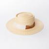 Moda Europea y Americana Primavera y Verano Cinta Bicolor Anillo de Hierba Tejido a Mano Hoja de Girasol Top Sombrero de Paja de Ala Ancha Sombrero de Paja para Sombrilla de Sol en la Playa al Aire Libre