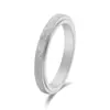 Nuevo Producto Europeo y Americano Versión Estrecha de 2 mm Anillo de Esmeril para Mujer Acero de Titanio Niche Rotatorio Oro de 18K No se Desvanece Anillo Mate
