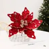 2026 Ano Novo Strass Simulação Flor de Natal Galhos de Corte diy Janela de Natal Sala de Estar Decoração de Árvore de Natal Enfeites