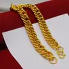 Collar de Oro 18K para Hombre Que No Se Desvanece por Mucho Tiempo, Artefacto de Tycoon de Venta Caliente, Cadena de Oro Dominante Gruesa de 9 mm 60 cm Cadena Presidencial