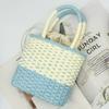 Nuevo Bolso de Mano de Cestita Pequeña y Linda de Color Caramelo para Mujer, Bolso para Teléfono Móvil, Mini Bolso Tejido para Niños, Bolso de Paja de Recuerdo
