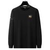 Suéter de invierno para hombre Alihu Nuevo en stock color liso bordado manga larga diario casual moda negocios forro polar hombre