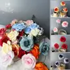 Rosa de Simulación Anna de Tres Cabezas Flores Falsas Flores de Boda Flores de Simulación Sentido Avanzado Rosa Realista Rosa al por Mayor