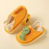 Pantuflas de Tela para Niños Fawn Millie Primavera y Otoño Correa Trasera Lindo Oso de Dibujos Animados Niños y Niñas Pantuflas Suaves para el Hogar