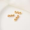 Oro de 14K Alta Protección Circonio Cuentas Doble Fila Pulsera Collar DIY Hecho a Mano Material Espaciador Blanco Dorado Tres Filas