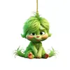 Nuevo colgante creativo de dibujos animados navideños transfronterizos del Grinch, adorno colgante acrílico para decoración de árbol de Navidad