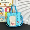 Bolsa de Maquiagem Transparente Grande Capacidade Estilo Ocidental para Meninas Japonesas Tendência Desenho Animado Segunda Dimensão Comic-Con Bolsa de Mão