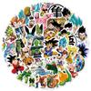 50 pegatinas de grafiti de Monkey King Dragon Ball, para maletas, baterías, coches, agendas, impermeables, decorativas.