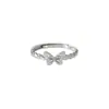 Anillo Casual de Mariposa para Mujer, Diseño de Nicho, Anillo Dulce de Corazón para Dedo Índice Abierto, Anillo Sencillo de Alta Gama para Viajero