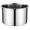 Taza de Condimentos de Acero Inoxidable Redonda para Especias No Magnética con Tapa Taza de Condimentos Abierta Boca Plana Frasco de Especias con Tapa Tazón de Manteca
