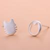 Aretes de Plata 925 para Mujer Temperamento Pequeños Coreanos Personalizados Gato Estilo Coreano Casual Más Fáciles de Combinar Moda