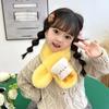 2025 Novo Outono e Inverno Cachecol Infantil de Pelúcia Pai-Filho Pelo de Coelho Falso Aquecedor de Pescoço Infantil Fofo para Meninos e Meninas Inverno