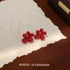 Brincos Ankora Red Fireworks Simples 2024 Novo Outono e Inverno Design Elegante Nicho Moda Geométrica Brincos Combinados