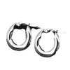 Huajie Estilo Coreano Joyería Simple para Orejas Moda Hip Hop Pendientes Redondos Grandes Gruesos Retro para Niños y Niñas Joyería de Aro para Orejas