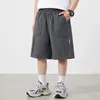 Pantalones Cortos de Punto para Niños 2026 Nuevo Estilo de Verano para Niños Mayores, Pantalones de Cinco Puntos para Niños, Pantalones de Chándal de Algodón Rizo, Pantalones Sueltos Modernos de Longitud Media