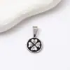 Accesorios de colgante con forma de corazón de acero inoxidable de alta venta transfronteriza, accesorios de joyería huecos con forma de corazón hechos a mano para collares personalizados DIY