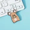 Broches de animales de estilo moderno y minimalista, insignias de dibujos animados lindas, pines acrílicos, pequeños accesorios - al por mayor