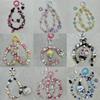 Lindo colgante de teléfono de dibujos animados pintura cuentas de agujero recto pulsera collar DIY juguetes para niños accesorios venta al por mayor