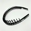 Faixa de Cabeça Europeia e Americana Borda Larga Pressionar o Cabelo Grampo de Cabelo de Celebridade da Internet com Dentes Antiderrapante Simples Versátil Homens e Mulheres Preto Lavar o Rosto Presilha de Cabelo