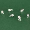 Plata Pura 999 Plata Brillante Flor de Trompeta Colgante Pequeño Accesorio DIY Pulsera Hilo Colgante Collar