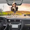 Amazon Transfronterizo Nuevo Acrílico 2D Chicas Geniales Bebiendo Té de Leche Accesorios Colgantes para Espejo Retrovisor de Coche Accesorios Colgantes para Bolsos