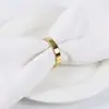 Argolas de Guardanapo Redondas Galvanizadas em Liga de Zinco Transfronteiriças, Argolas de Guardanapo para Decoração de Mesa de Hotel e Casamento, Em Estoque para Atacado