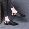 Sandalias Versátiles Diarias de Estilo Francés, Caladas, Cerradas en la Punta, para Mujer, Modelo Nuevo Verano 2026, para Exteriores, Punta Fina, Transpirables, Tacón Alto, Casual