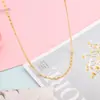 Cadena Plana Chapada en Oro de 2 mm de Venta Caliente Transfronteriza Europea y Americana Cadena Simple de Esvástica Collar Cadena Venta Directa de Fábrica Suministro Listo