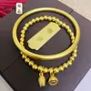 Celebridade da Internet Transmissão ao Vivo Ouro de Areia Vietnamita Herança do Método Antigo Pulseira Feminina Pulseira Duas Gerações de Alegria Pulseira Anel de Ouro Duradouro
