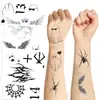 10 pegatinas de tatuaje con diseño en blanco y negro para niños personalidad alto sentido ins fiesta impermeable traje de pegatinas de tatuaje temporales