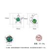 PAG & MAG Aretes de Tuerca de Plata S925 con Ópalo Aobao Japón y Corea del Sur Moda Fresca Pequeña Luna Estrella Joyería para la Oreja