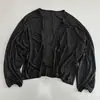 Cárdigan fino de estilo casual Lyocell Tencel, ropa de protección solar para mujer, manga larga, corte relajado, chaqueta ligera, top tipo chal