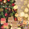 KZ144 Paquete de Regalo Navideño para Comercio Exterior Paleta Muñeco de Nieve Copo de Nieve Casa 3D Grande y Pequeña Caja de Regalo de Dulces