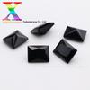 Atacado de Fábrica Retangular Ângulo Reto Pedra Sintética Nano Preta 2*4-6*8mm Pedra Solta Retangular Acessórios para Joias