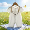 26 Macacão Curto de Verão para Bebê Romper Cartoon Fino Roupas de Bebê Macacão para Recém-Nascido 73~90#