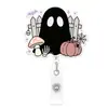 Pedido Urgente Crachá Retrátil Divertido Personalizado de Halloween Original BOO Desenho Animado Pingente de Decoração de Crachá da Fábrica de Origem