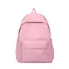 Mochila Casual Transfronteiriça, Grande Capacidade, Mochila Escolar de Cor Lisa para Alunos do Ensino Fundamental II e Médio, Viagens de Curta Distância, Mochila Feminina com Logo Imprimível