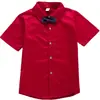 Ropa para Niños 2025 Verano Nueva Camisas de Manga Corta para Niños Estilo Coreano Algodón Puro Tallas Mediana y Grande Camisas para Niños Niños Ropa de Rendimiento