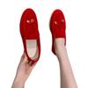 Zapatos nuevos de frijol talla Jin Bukang planos casuales suela blanda talla grande zapatos de un paso red social para mujer