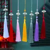 Borla de Nudo de Bambú Estilo Antiguo Boting Borla Pequeña Borla para Abanico Blanco Accesorios para Vestido Hanfu Cheongsam Estilo Antiguo Accesorios de Ropa
