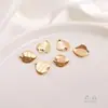 Colgante de Corazón de Melocotón con Forma de Corazón de Oro de 14 Quilates Relleno Conserva el Color Letra Grabada Etiqueta Retrato de Reina Colgante para Joyería DIY Pendientes