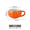 Taza con Forma de Calabaza Linda de Cerámica, Taza, Taza para Café con Leche, Taza Linda de Aspecto Elegante con Tapa