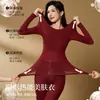Venda Direta de Fábrica Estilo Popular Transfronteiriço com Bojo Camada Base Térmica Invisível Sem Costura Roupas de Outono e Calças Compridas Traje Térmico