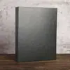 Fichário de argolas capa dura em couro A4 em estoque livro de armazenamento de tecido com 3 furos amostras de cores amostras de tecido em branco