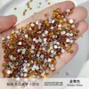 1440 Pedrería de Espalda Plana para Arte de Uñas, Pedrería de Vidrio Redonda Pequeña de Color Blanco AB Super Brillante, Pedrería Checa para Decoraciones de Uñas al Por Mayor