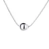 Collar Yunchaoxuan S925 Plata de Ley Estilo Coreano Minimalista Cadena Hueso de Serpiente con Pequeñas Perlas Redondas Delicado Collar para Clavícula