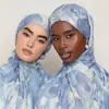 Serie de acuarela de Amazon transfronteriza Chal de poliéster satinado estilo étnico Bufanda para la cabeza de mujer étnica en stock